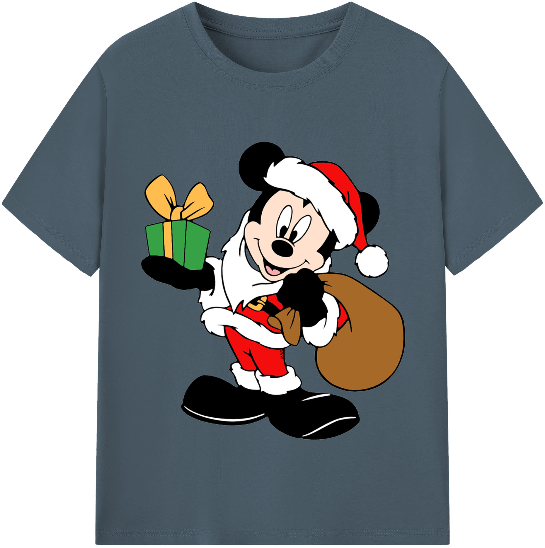 （画像用） ミッキーマウス Mickey Mouse 綿100％半袖Tシャツ（フロントプリント）